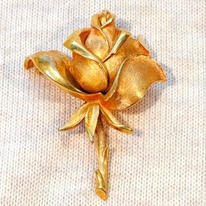 60s Vintage Trifari Rose Brooch